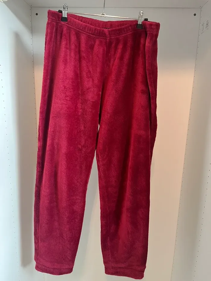 Pyjama polaire In Extenso bordeaux Taille L - photo numéro 3