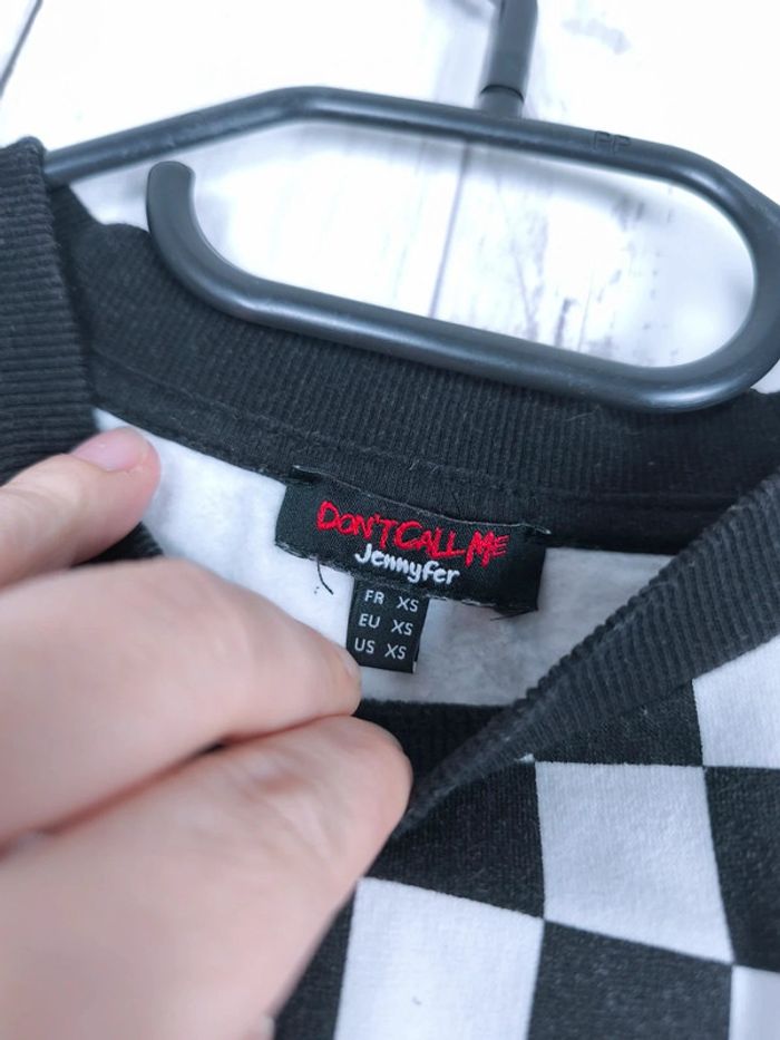 Pull damier Jennyfer femme XS - photo numéro 4