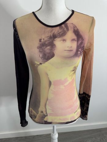 Top en mesh imprimé fille journal Teddy Cop Copine T1 36 S