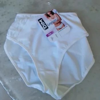 Culotte femme microfibre broderie blanc Dim Generous taille 40 Neuf avec son étiquette