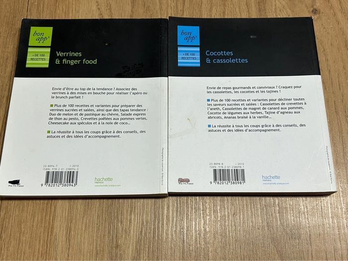 lot de 2 livres recettes verrines et fingze food + cocottes et cassolettes - photo numéro 2