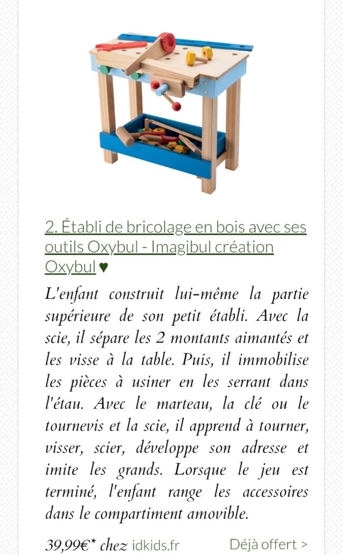 Établi en bois oxybul - photo numéro 5