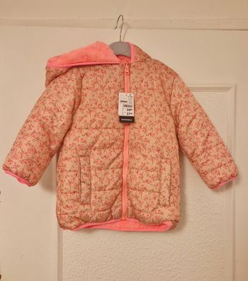 Doudoune fille réversible taille 92cm 1,5/2 ans