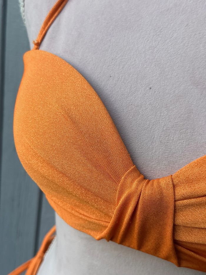 Maillot de bain bikini 2 pièces orange nacré - photo numéro 4