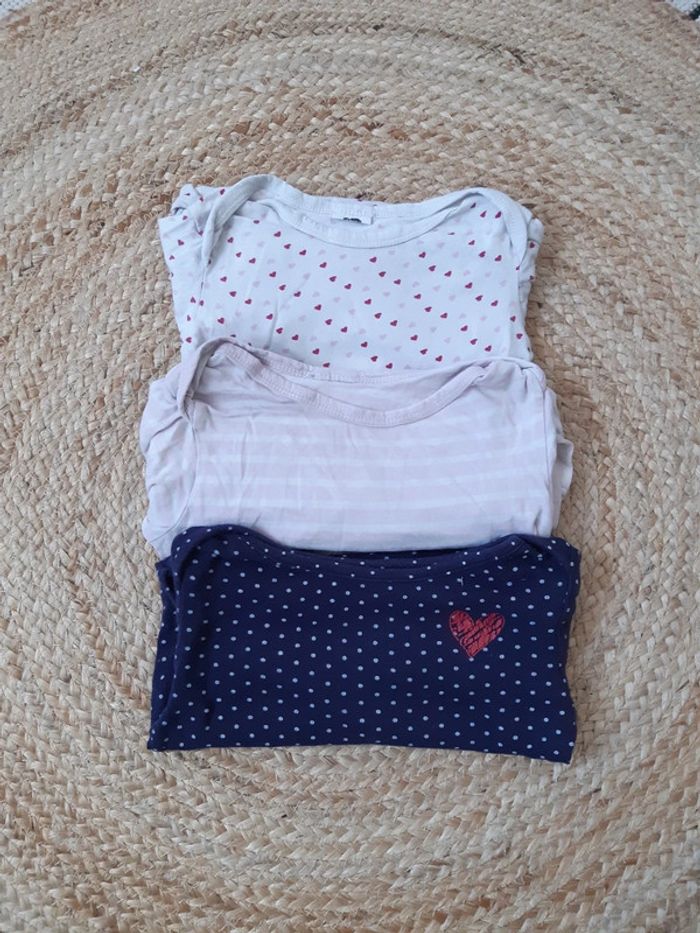 Lot de 3 bodies manches longues 36 mois