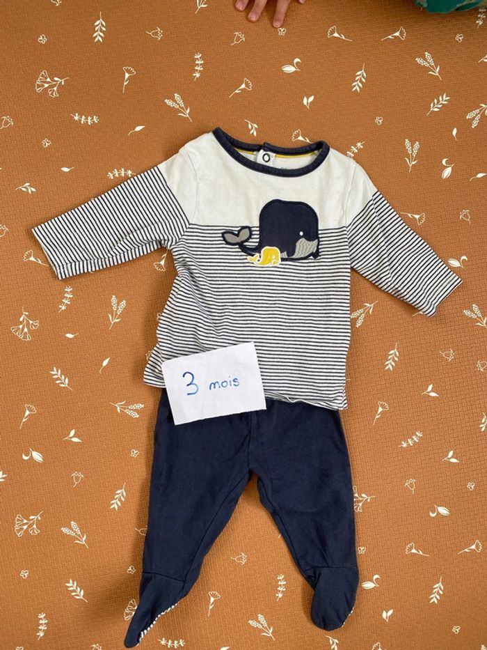 Pyjama / ensemble coton 2 pièces 3 mois
