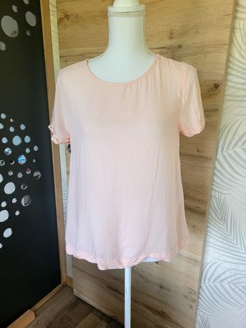 Blouse rose pâle légère femme H&M taille 34