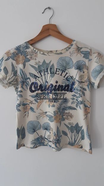 Tee-shirt H&M manches courtes fille multicolore – 10/12 ans – Très bon état