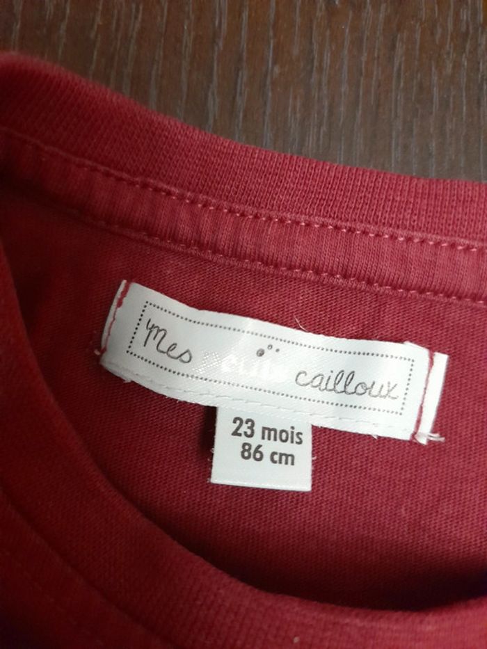T-shirt 23 mois 86 cm bordeaux - photo numéro 6