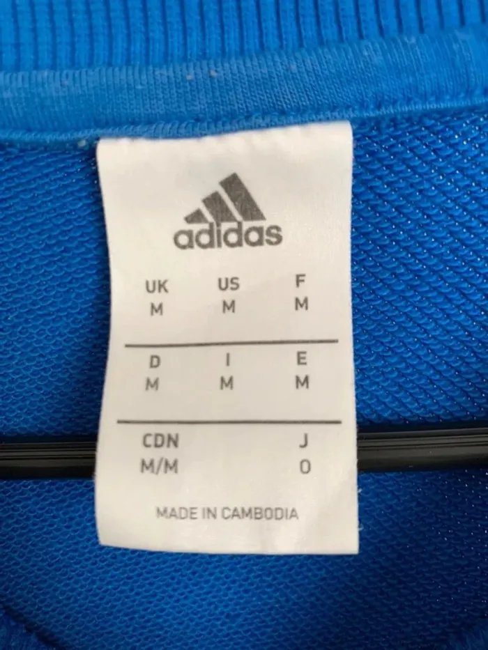 Pull adidas bleu taille M - photo numéro 3