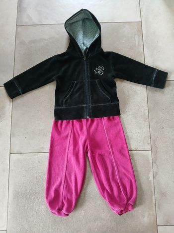 Ensemble pantalon/gilet capuche 24 mois fille