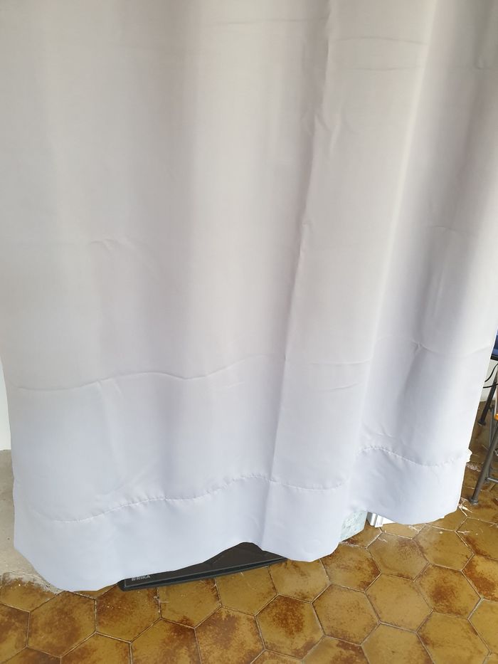 Rideau occultant gris a oeillets - photo numéro 3