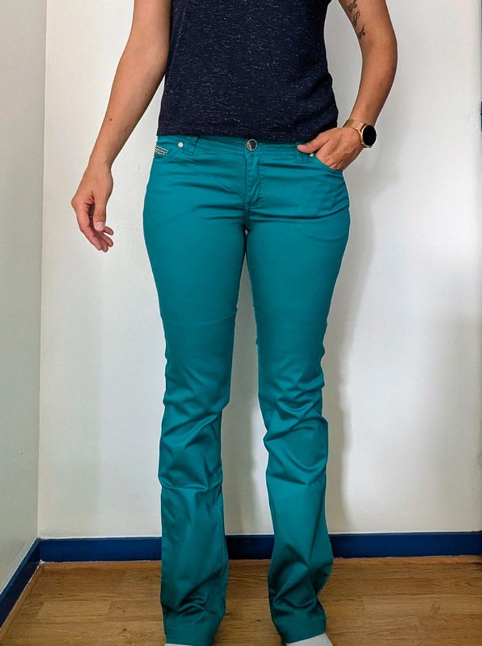 Pantalon Morgan turquoise