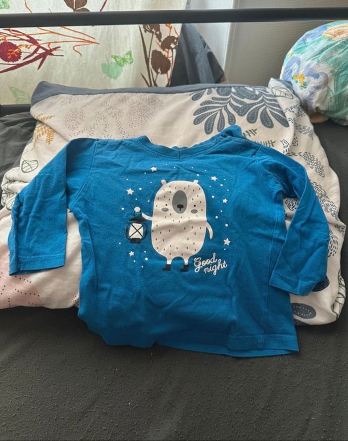 Tee-shirts ML bb garçon taille 18 mois🐼