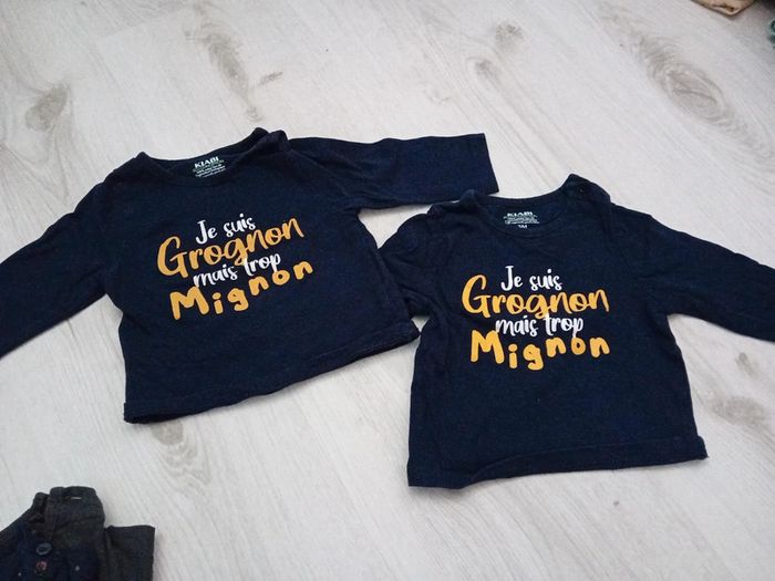 Lot de 4 tee-shirt manche longue 3 mois - photo numéro 2