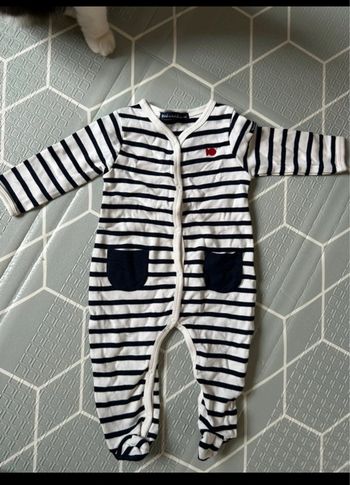 Pyjama léger mixte bébé marinière