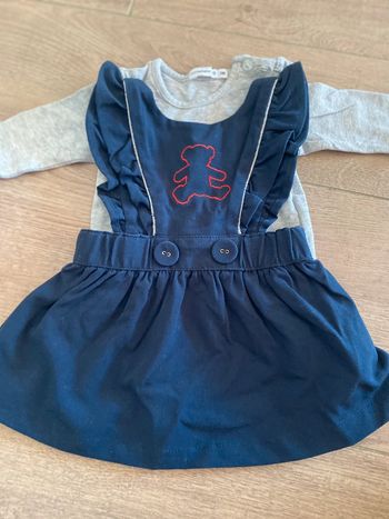 Ensemble robe salopette et t-shirt lulu castagnette