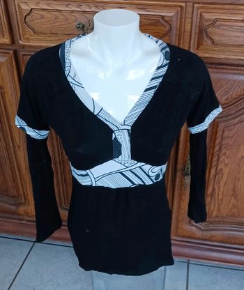 Tee shirt # décolleté manche longue taille2 cachecache