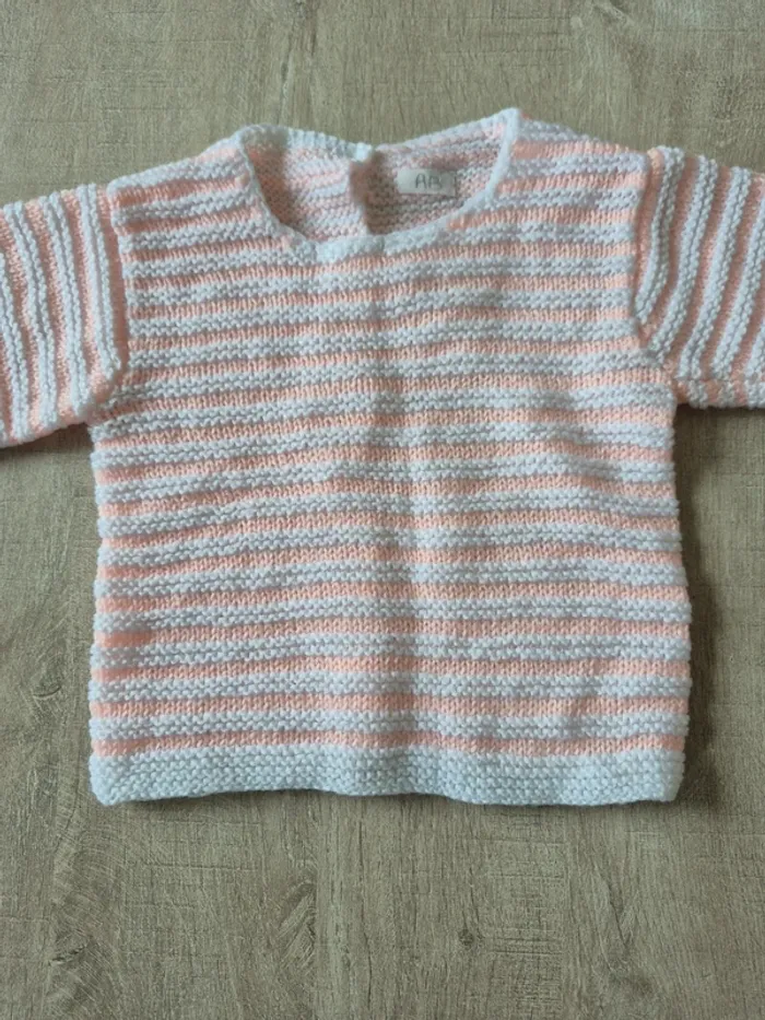 Pull rayé rose