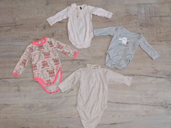 4 bodies manches longues fille 3 mois
