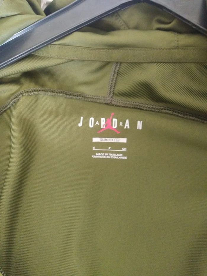 veste zippé a capuche air jordan paris saint germain 2024 kaki taille s - photo numéro 4