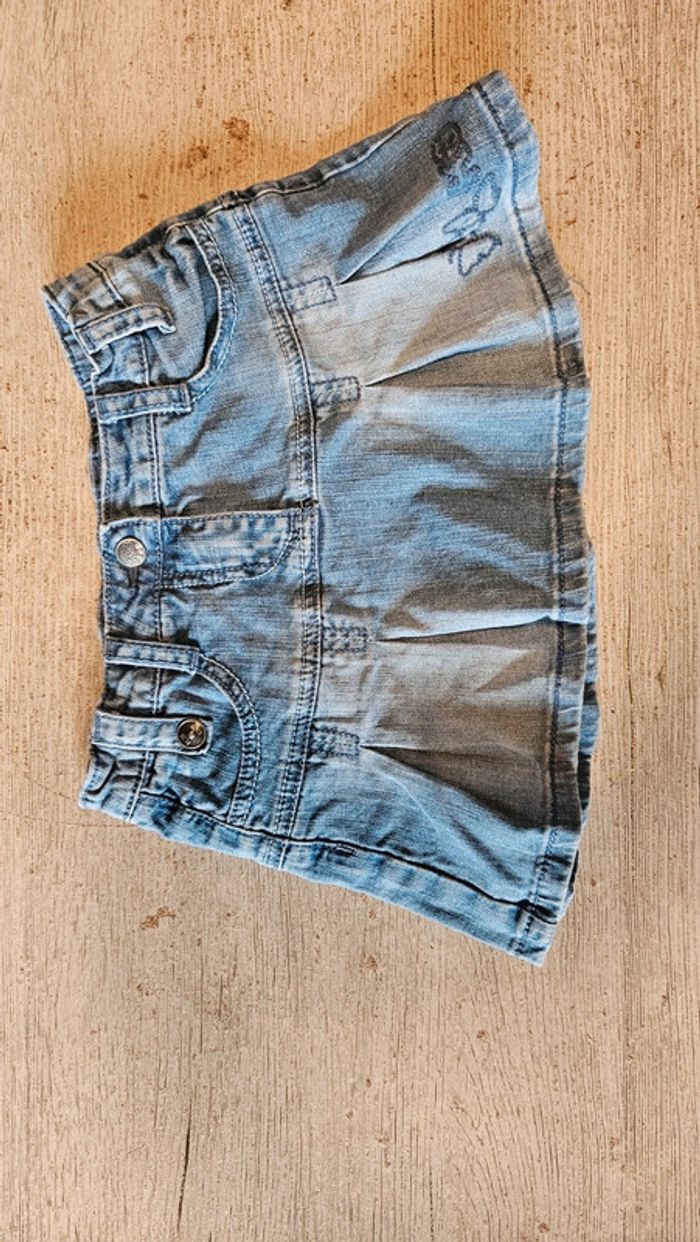Jupe courte en jean s bleu, ajustable à la taille, K3, 7 ans, nickel - photo numéro 3