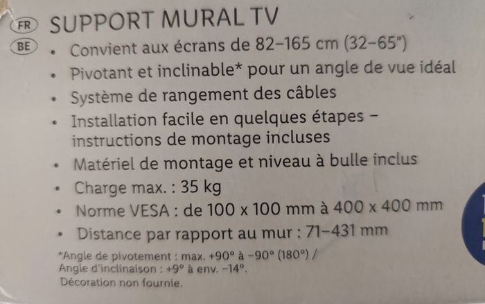 Support mural télévision neuf - photo numéro 4
