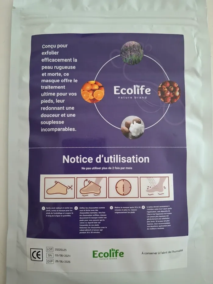 Masque exfoliant pour les pieds - photo numéro 2