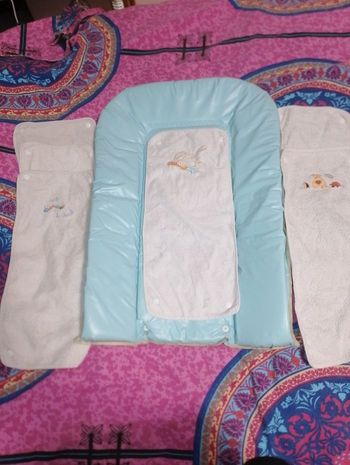Tapis matelas à langer TEX et ses 6 langes lavable