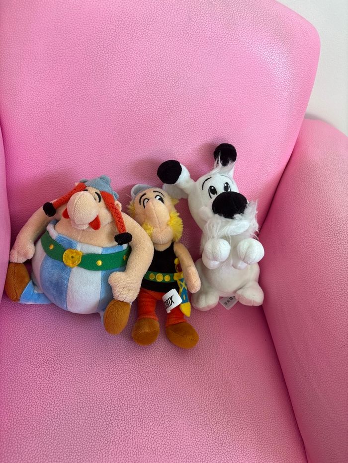 Peluche Astérix, Obelix et idefix