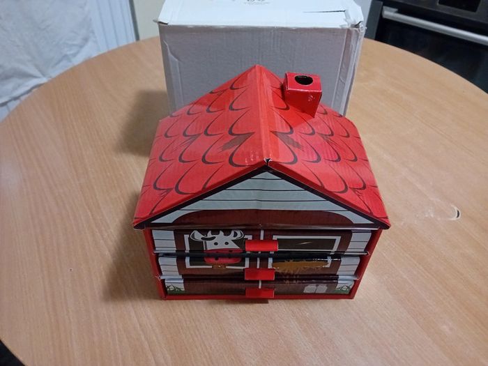 Boîte maison de coloriage ferme vache 🐄