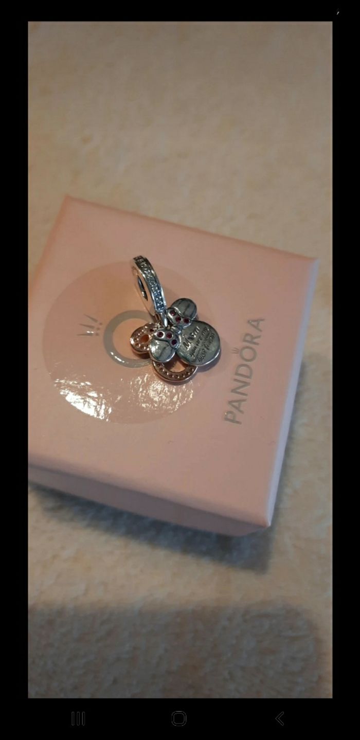 Charm Pandora >< Disney pendant double silhouette Minnie - photo numéro 6
