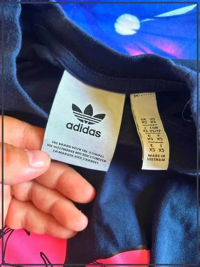 T shirt imprimée adidas taille xs - photo numéro 3