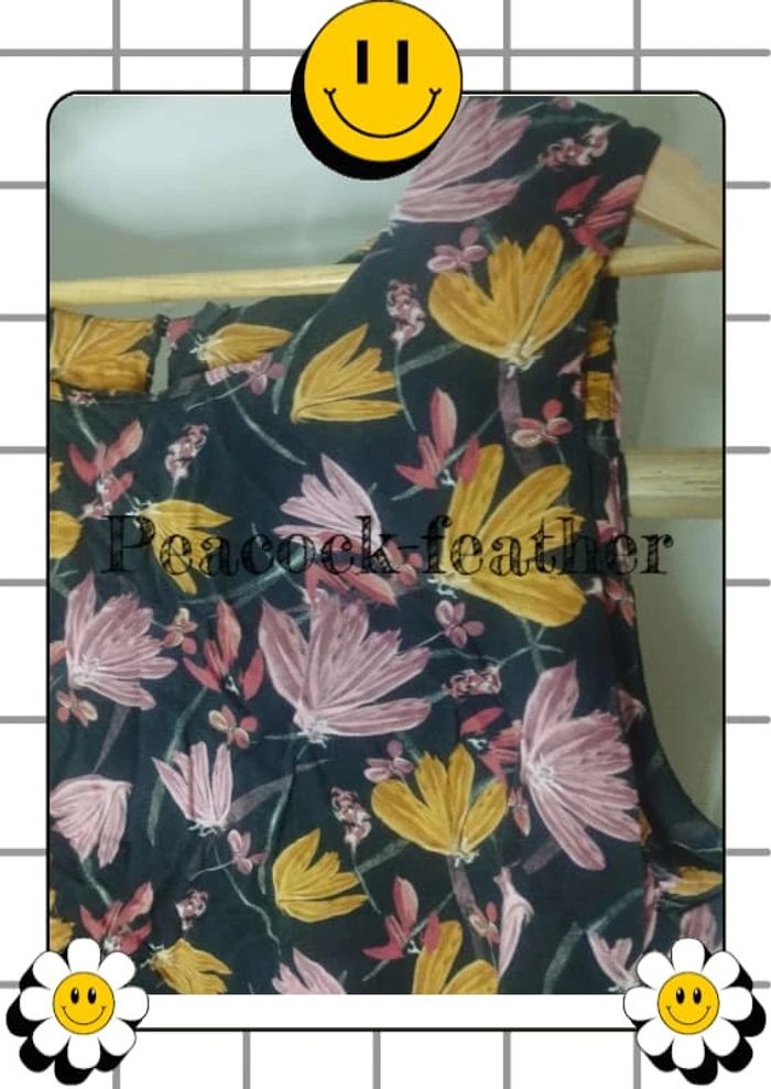 Haut débardeur fleuri noir 46 - photo numéro 2