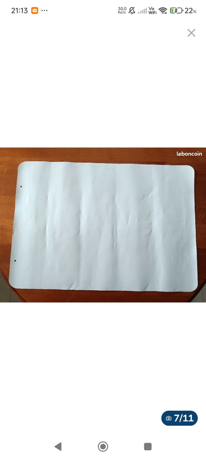 Tapis- feuille de pâtisserie Tupperware vintage blanc/orange - photo numéro 7