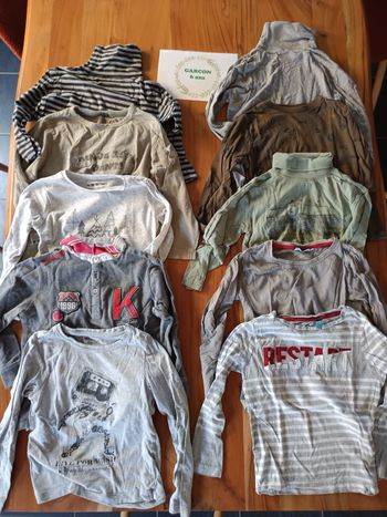 Lot 10 t-shirt ML 6ans garçon