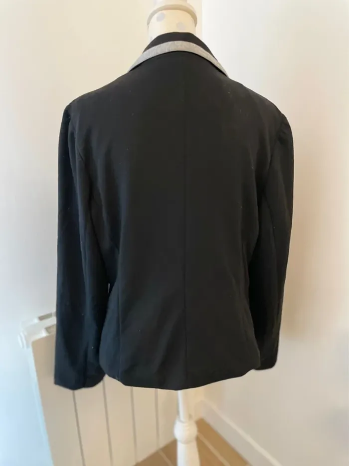 Veste blazer noir et gris neuf taille 48 - photo numéro 6