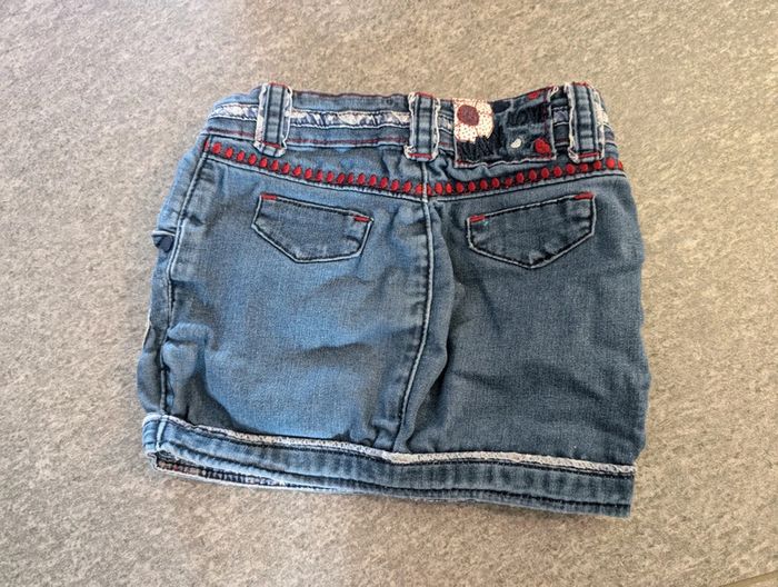 Mini-jupe en jean fille 3 ans - photo numéro 2