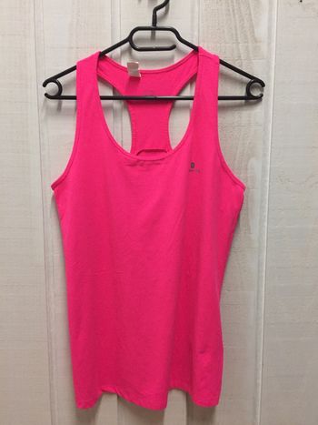 Débardeur de sport rose fluo