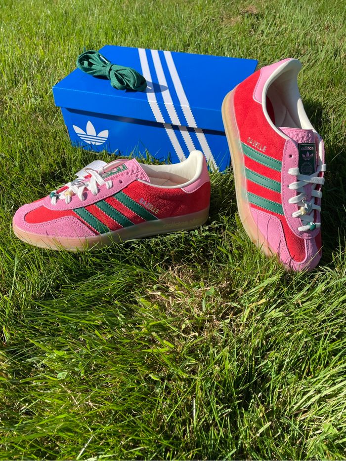 Adidas Originals Gazelle Better Scarlet Bliss Pink Dark Green - 38 - photo numéro 3