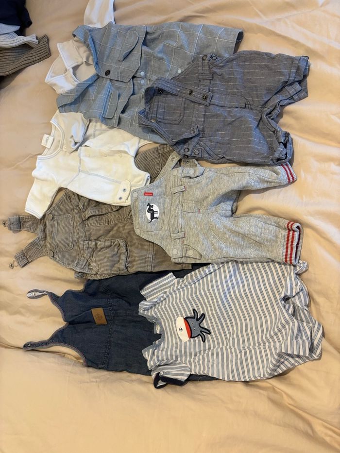 Lot de combinaisons et salopettes garçon 3 mois