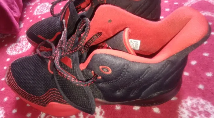 Baskets Rouge/noir Adidas Cloudfoam - photo numéro 4