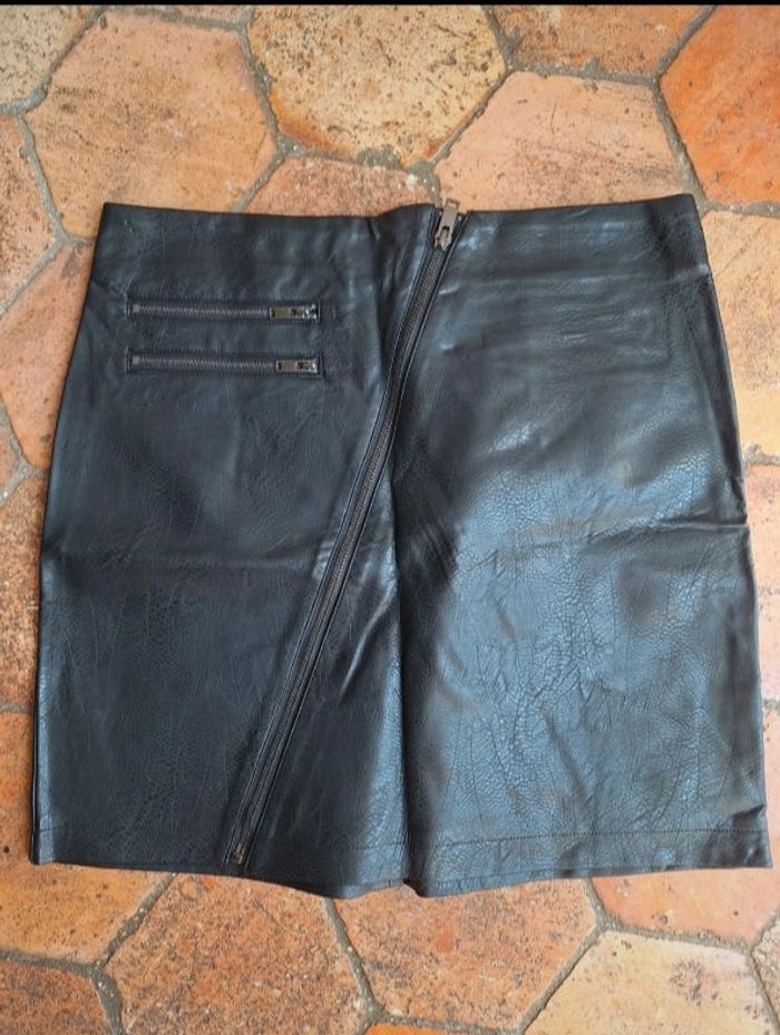 Mini jupe en cuir