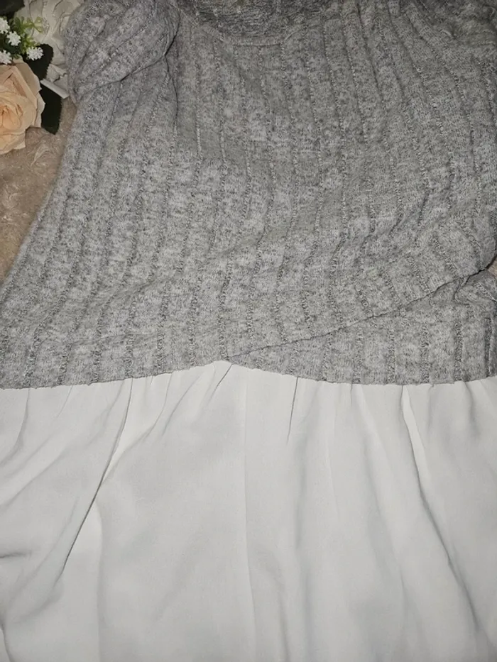 Pull leger double matiere - photo numéro 3