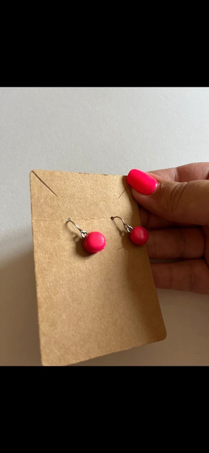 Boucle d’oreille macarons - photo numéro 2