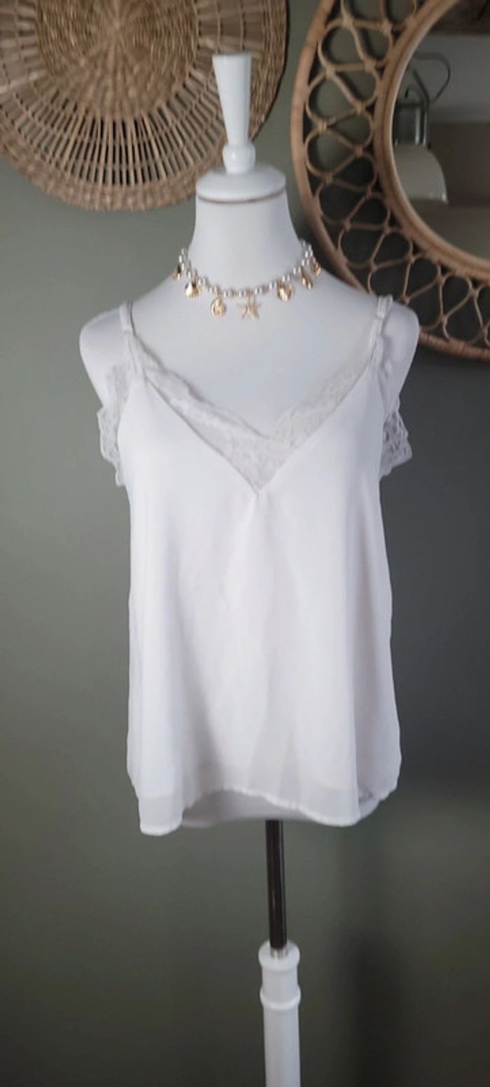 Joli débardeur dentelle Vintage Dressing Taille S - photo numéro 2