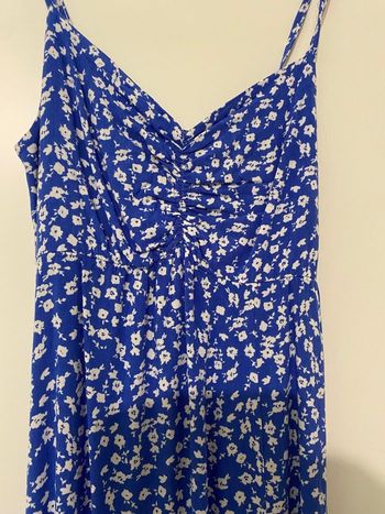 Robe bleue à fleurs taille 34