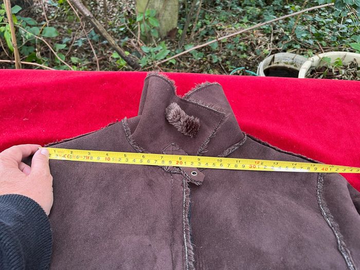 Veste imitation peau lainée marron – Marque Mim – Taille T3 - photo numéro 9
