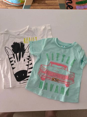 2 t-shirt manches courtes garcon