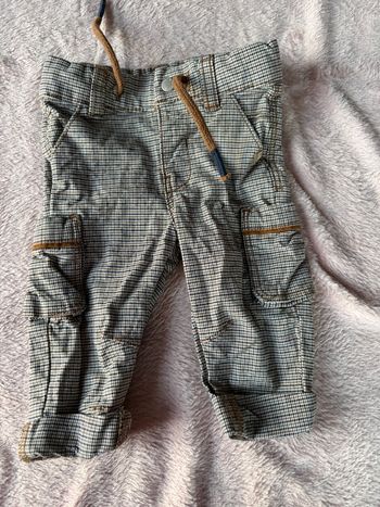 Pantalon cargo à carreaux - Obaïbi - 3 mois (59cm)
